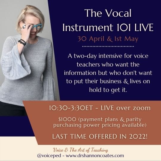 The Vocal Instrument 101 LIVE
